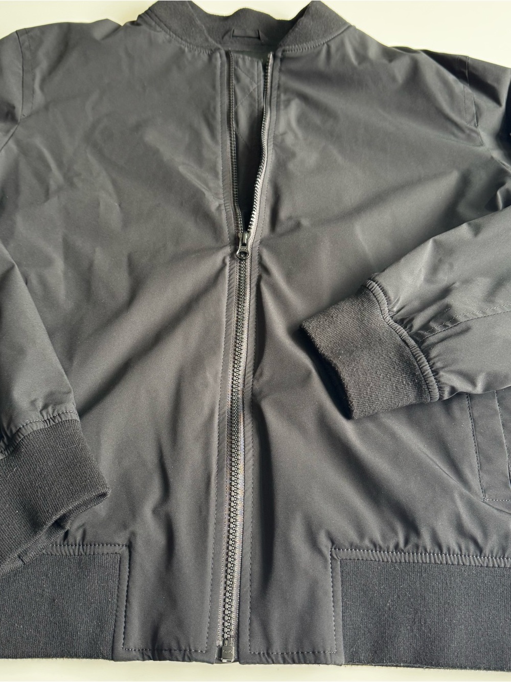 Zara Men's Black Bomber Jacket - Classic Zip Front